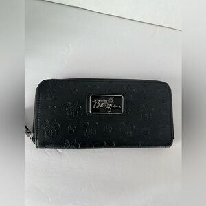 Disney Black Leather Wallet with Embossed Design